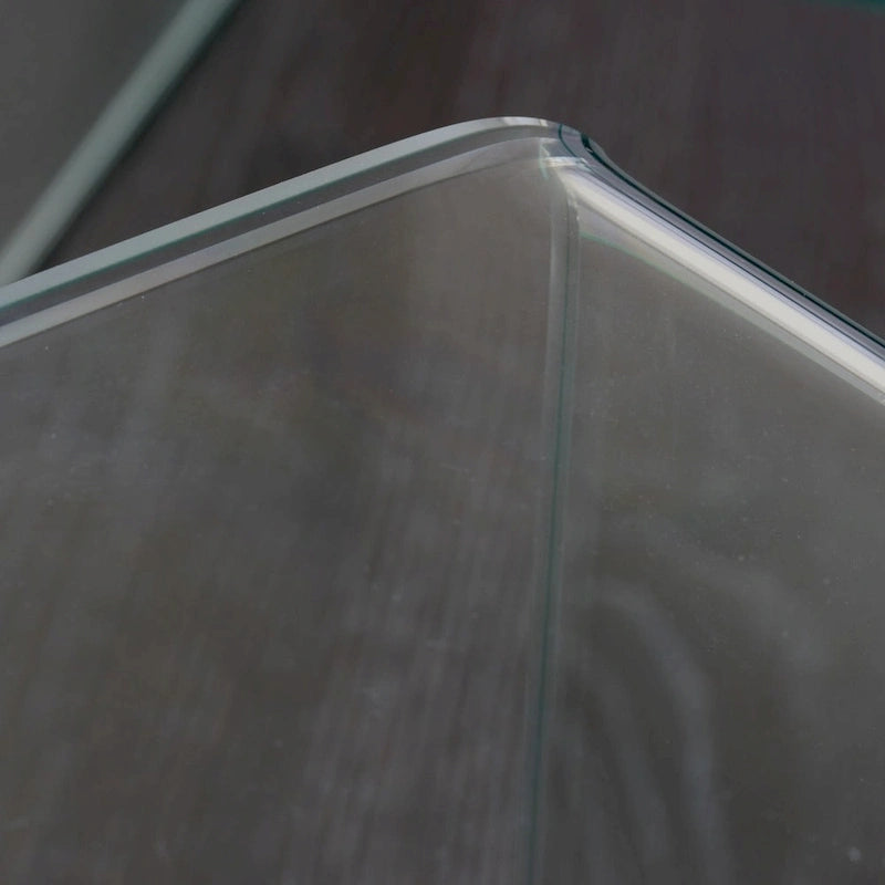 Table d'appoint en verre transparent, lot de 2