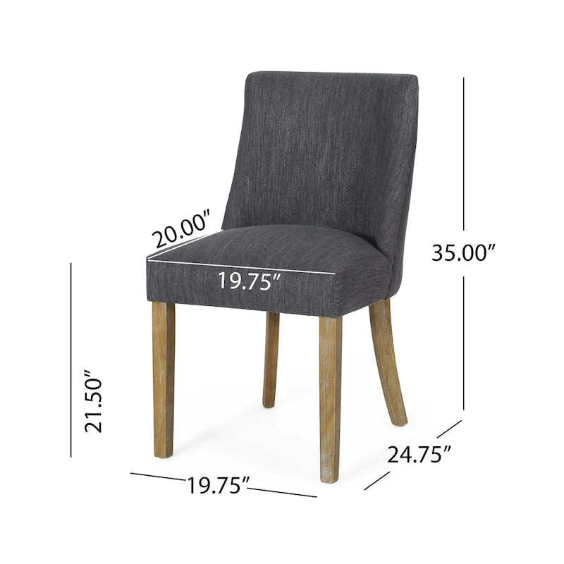 Chaise de salle à manger rembourrée, garniture cloutée, pieds en bois fuselés, lot de 4 – Naturel + Anthracite/Beige/Blanc+Bleu