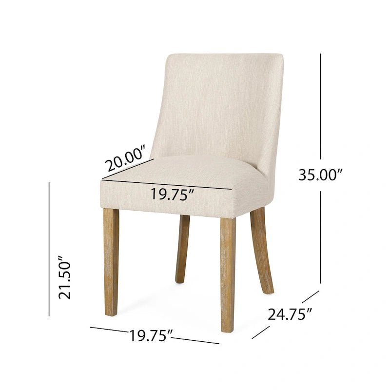 Chaise de salle à manger rembourrée, garniture cloutée, pieds en bois fuselés, lot de 4 – Naturel + Anthracite/Beige/Blanc+Bleu