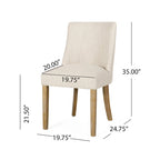 Chaise de salle à manger rembourrée, garniture cloutée, pieds en bois fuselés, lot de 4 – Naturel + Anthracite/Beige/Blanc+Bleu