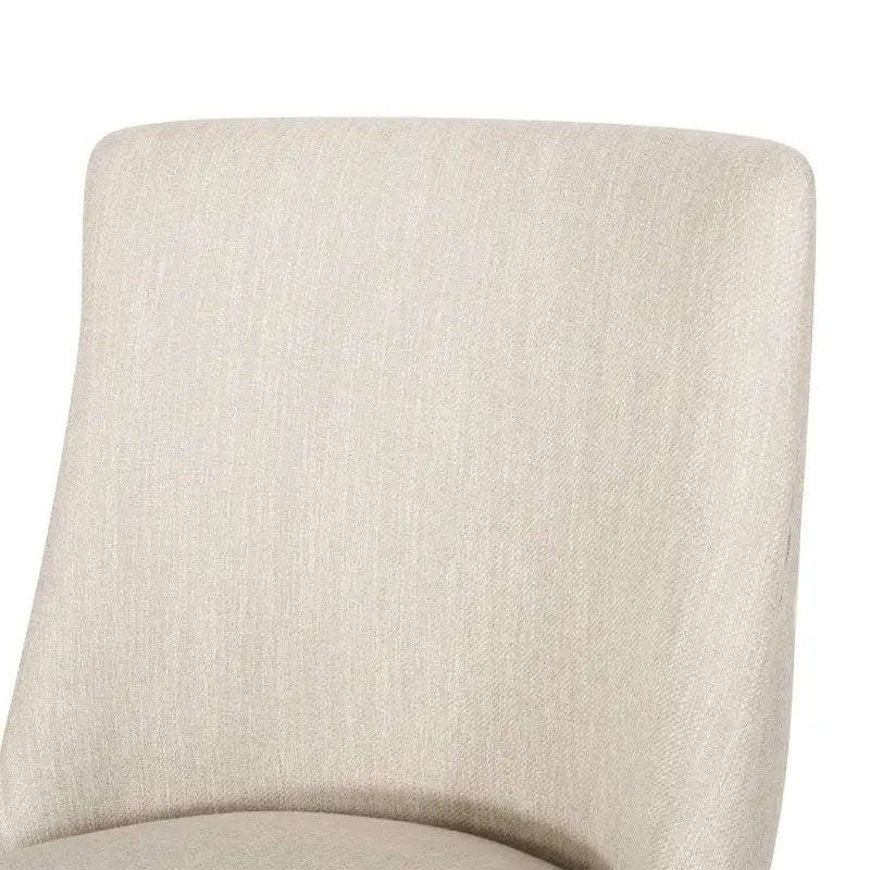 Chaise de salle à manger rembourrée, garniture cloutée, pieds en bois fuselés, lot de 4 – Naturel + Anthracite/Beige/Blanc+Bleu