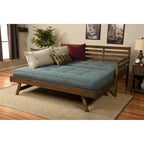 Lit de repos Somette Boho et lit gigogne avec matelas en lin Aqua