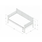Lit de repos Somette Boho et lit gigogne avec matelas en lin Aqua