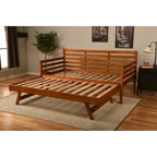 Lit de repos Somette Boho et lit gigogne avec matelas en lin Aqua