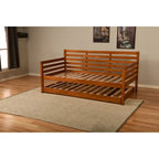 Lit de repos Somette Boho et lit gigogne avec matelas en lin Aqua