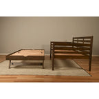 Lit de repos Somette Boho et lit gigogne avec matelas en lin Aqua