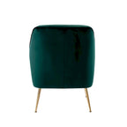 Porthos Home Adora : fauteuil d'appoint en velours avec pieds chromés dorés
