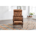 Fauteuil à bascule avec pouf pour salon