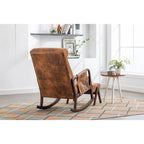 Fauteuil à bascule avec pouf pour salon