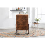 Fauteuil à bascule avec pouf pour salon