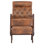Fauteuil à bascule avec pouf pour salon