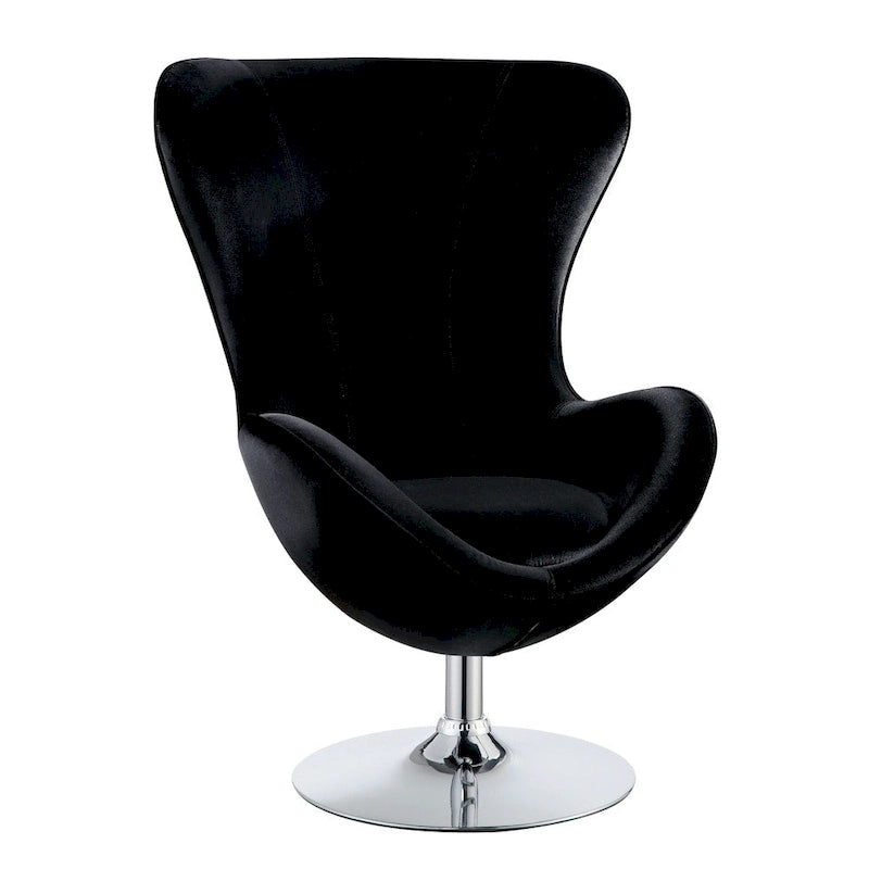 Fauteuil d'appoint à oreilles et ottoman – Violet / Noir / Gris, 2 pièces, 1 place