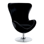 Fauteuil d'appoint à oreilles et ottoman – Violet / Noir / Gris, 2 pièces, 1 place