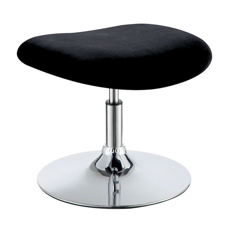 Fauteuil d'appoint à oreilles et ottoman – Violet / Noir / Gris, 2 pièces, 1 place
