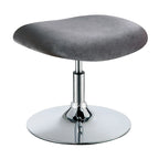 Fauteuil d'appoint à oreilles et ottoman – Violet / Noir / Gris, 2 pièces, 1 place