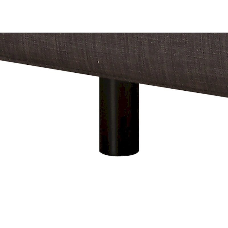 Canapé gris anthracite, style moderne du milieu du siècle, dossier capitonné, 2-3 places
