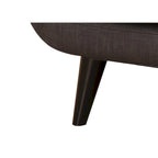 Canapé gris anthracite, style moderne du milieu du siècle, dossier capitonné, 2-3 places
