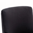 Lot de 2 chaises de salle à manger en tissu capitonné beige/gris/noir/orange avec poignée arrière
