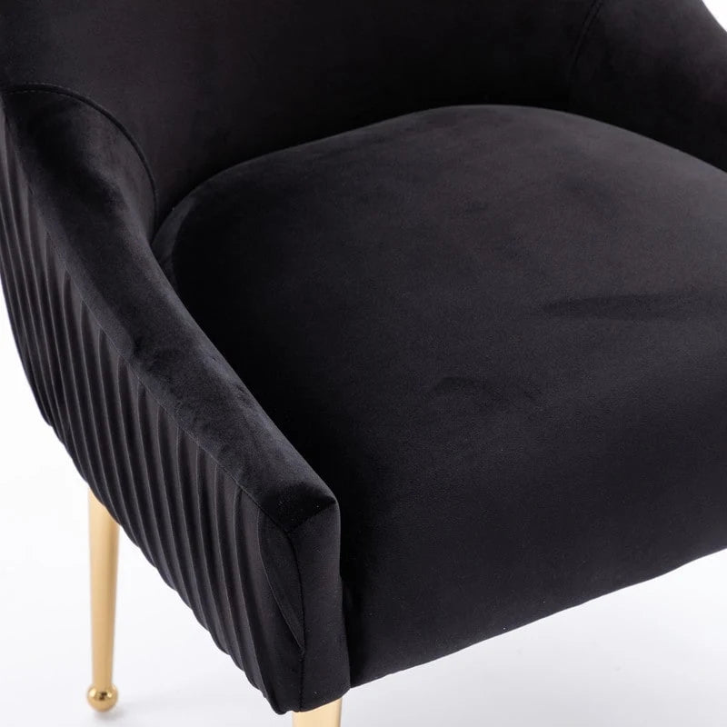 Lot de 2 chaises de salle à manger en tissu capitonné beige/gris/noir/orange avec poignée arrière