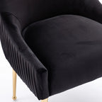 Lot de 2 chaises de salle à manger en tissu capitonné beige/gris/noir/orange avec poignée arrière