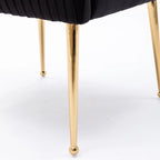 Lot de 2 chaises de salle à manger en tissu capitonné beige/gris/noir/orange avec poignée arrière