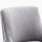 Lot de 2 chaises de salle à manger en tissu capitonné beige/gris/noir/orange avec poignée arrière