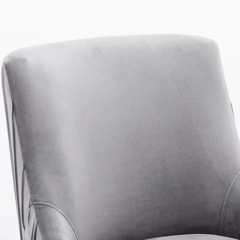 Lot de 2 chaises de salle à manger en tissu capitonné beige/gris/noir/orange avec poignée arrière