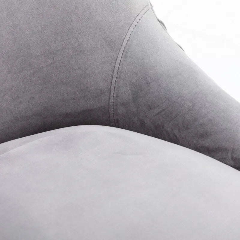 Lot de 2 chaises de salle à manger en tissu capitonné beige/gris/noir/orange avec poignée arrière
