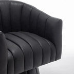 Fauteuil pivotant cylindrique de style Mid-Century (Lot de 2) – Abricot foncé / Noir / Marron / Moutarde