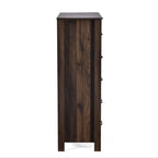 Commode à 5 tiroirs | Fini aspect bois | Chêne gris Sonoma / Noyer / Chêne Sonoma / Marron moyen | Individuel