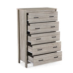 Commode à 5 tiroirs | Fini aspect bois | Chêne gris Sonoma / Noyer / Chêne Sonoma / Marron moyen | Individuel