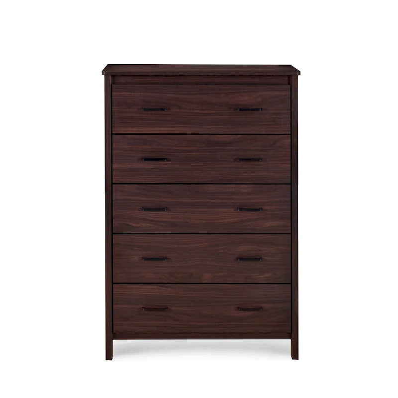 Commode à 5 tiroirs | Fini aspect bois | Chêne gris Sonoma / Noyer / Chêne Sonoma / Marron moyen | Individuel
