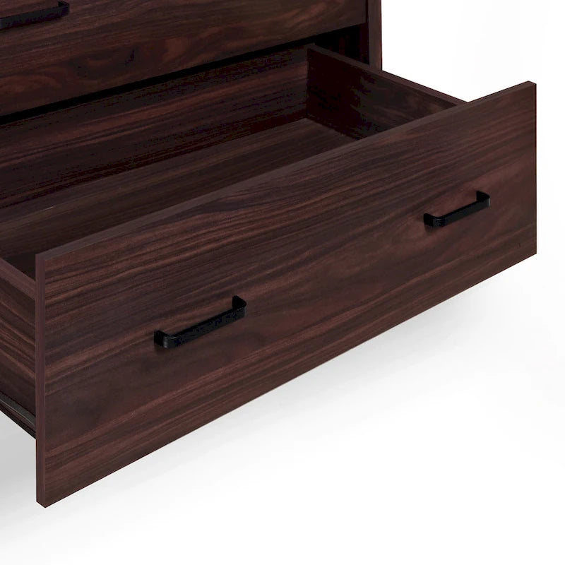 Commode à 5 tiroirs | Fini aspect bois | Chêne gris Sonoma / Noyer / Chêne Sonoma / Marron moyen | Individuel