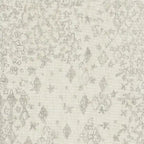 Fauteuil d'appoint Porch & Den Lyric avec accoudoirs arrondis crème/gris à motif pochoir vintage