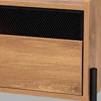 Meuble TV 2 portes Tasman moderne et industriel marron naturel