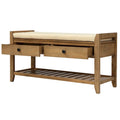 Banc de rangement d'entrée avec coussin et tiroirs - 39L x 14W x 19.8H