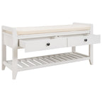 Banc de rangement d'entrée avec coussin et tiroirs - 39L x 14W x 19.8H