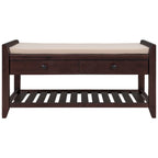 Banc de rangement d'entrée avec coussin et tiroirs - 39L x 14W x 19.8H