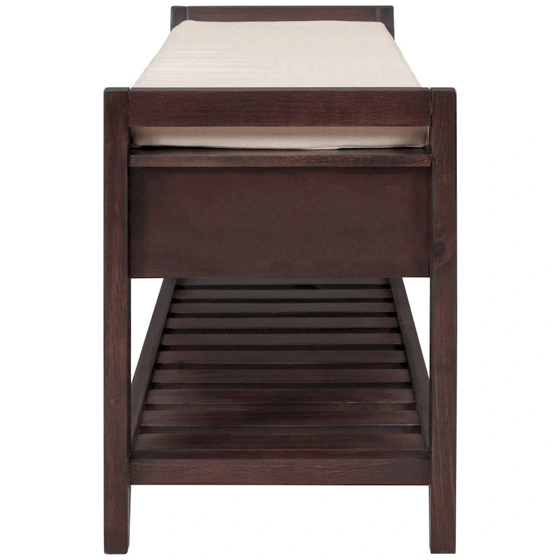 Banc de rangement d'entrée avec coussin et tiroirs - 39L x 14W x 19.8H