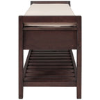 Banc de rangement d'entrée avec coussin et tiroirs - 39L x 14W x 19.8H
