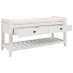 Banc de rangement d'entrée avec coussin et tiroirs - 39L x 14W x 19.8H