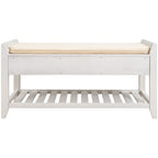 Banc de rangement d'entrée avec coussin et tiroirs - 39L x 14W x 19.8H