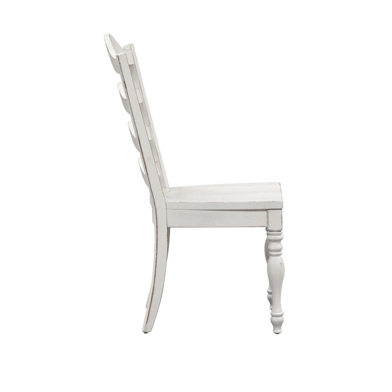 Ensemble de 5 pièces en chêne cérusé Magnolia Manor avec rallonges escamotables