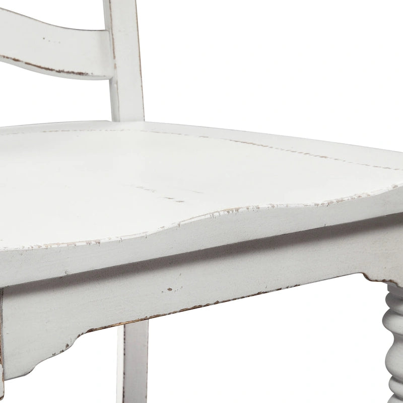 Ensemble de 5 pièces en chêne cérusé Magnolia Manor avec rallonges escamotables