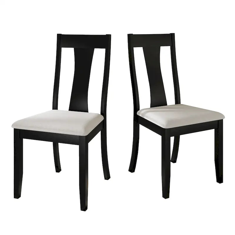 Chaises de salle à manger en bois de style vintage CraftPorch (Lot de 2) - S.O.