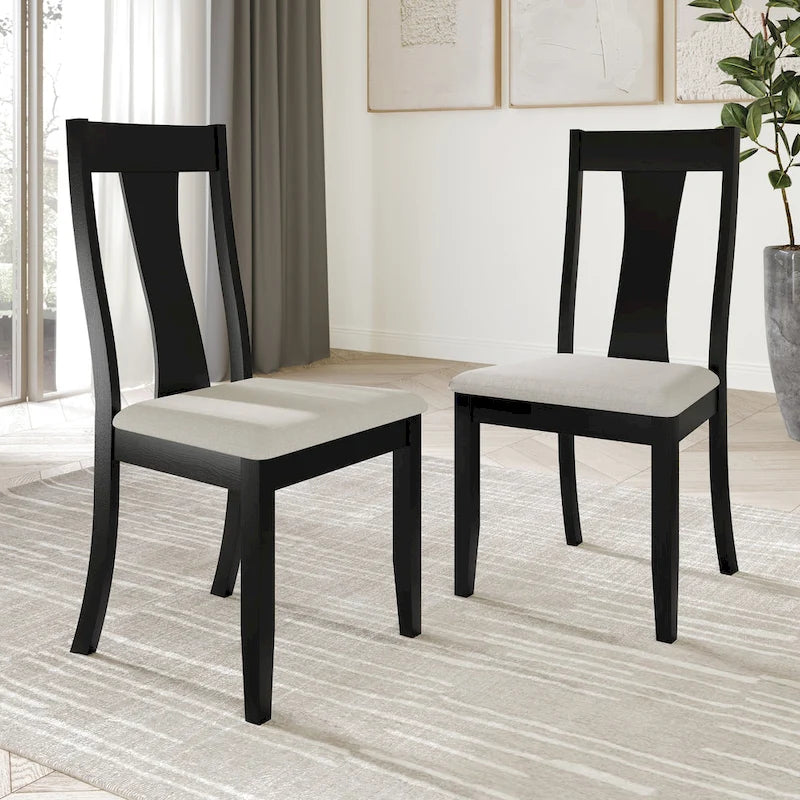 Chaises de salle à manger en bois de style vintage CraftPorch (Lot de 2) - S.O.
