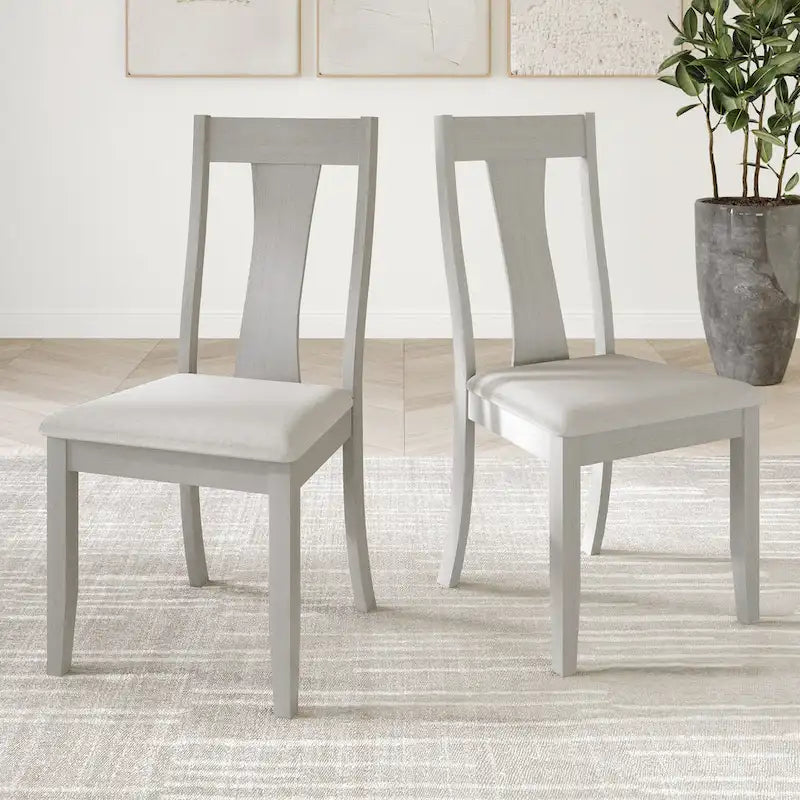 Chaises de salle à manger en bois de style vintage CraftPorch (Lot de 2) - S.O.