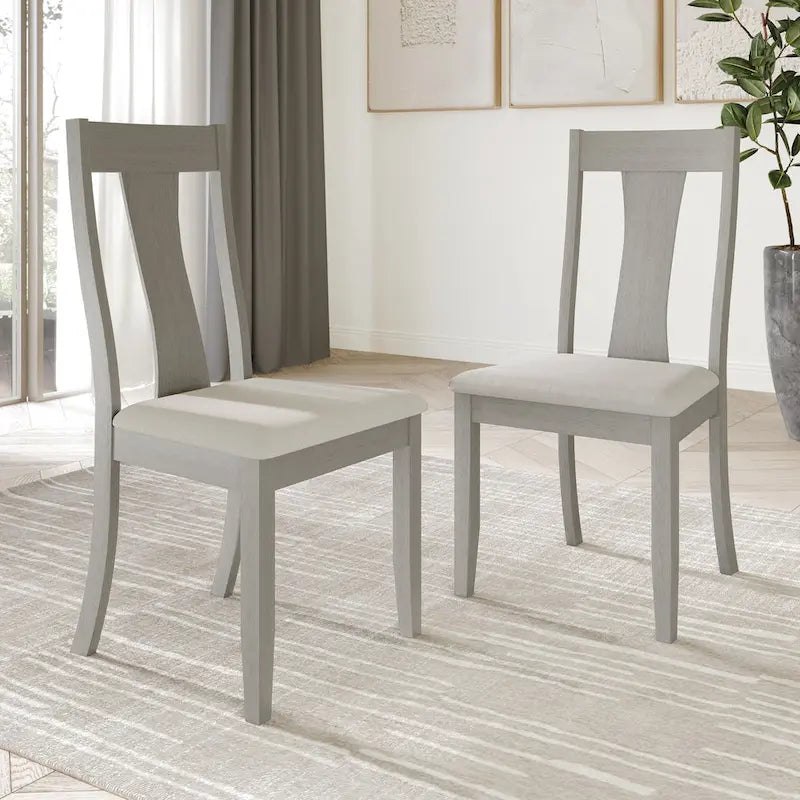 Chaises de salle à manger en bois de style vintage CraftPorch (Lot de 2) - S.O.