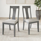 Chaises de salle à manger en bois de style vintage CraftPorch (Lot de 2) - S.O.