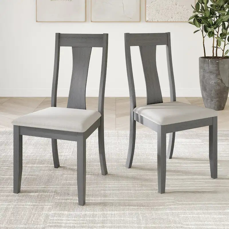 Chaises de salle à manger en bois de style vintage CraftPorch (Lot de 2) - S.O.